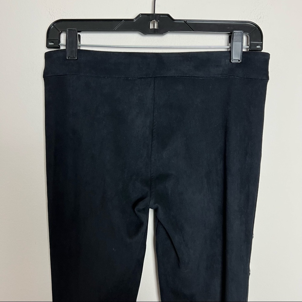 David Lerner Micro Suede High Rise Crop Flare Button Breakaway Pants - Picture 6 of 9
